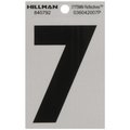 Hillman 3 in. Reflective Black Vinyl Self-Adhesive Number 7 1 pc, 6PK 840792